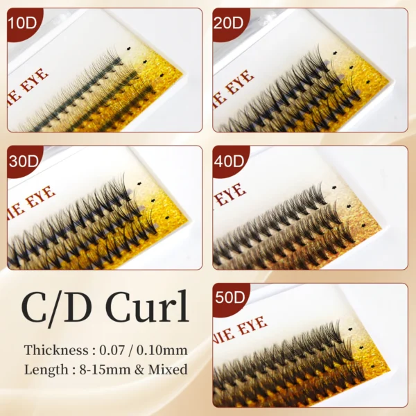 60 Bundles Individual Cluster Eyelash Ready Made Volume Fan Lash Bunches Makeup Tools Drop Ship - Image 2