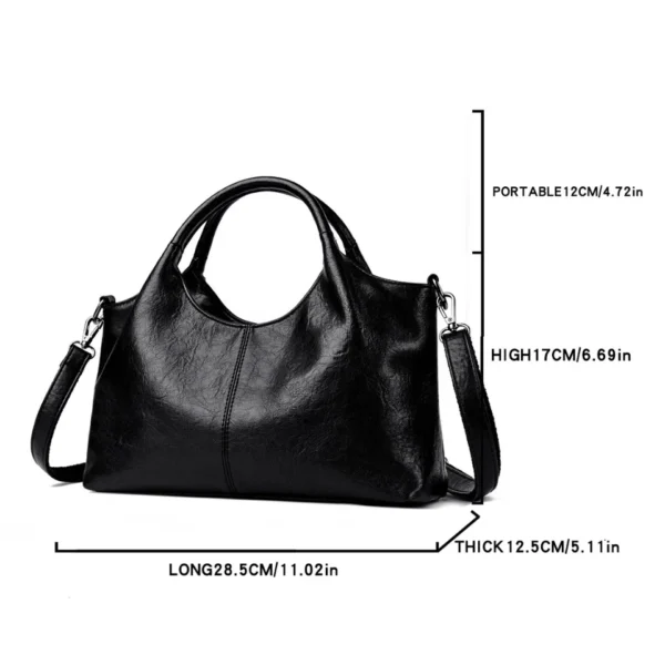 Middle-aged Mother's Bag 2025 Shoulder Crossbody Bag Ladies Small Tote Hand Messenger Bag Sac Soft PU Leather Handbag Purses - Image 5