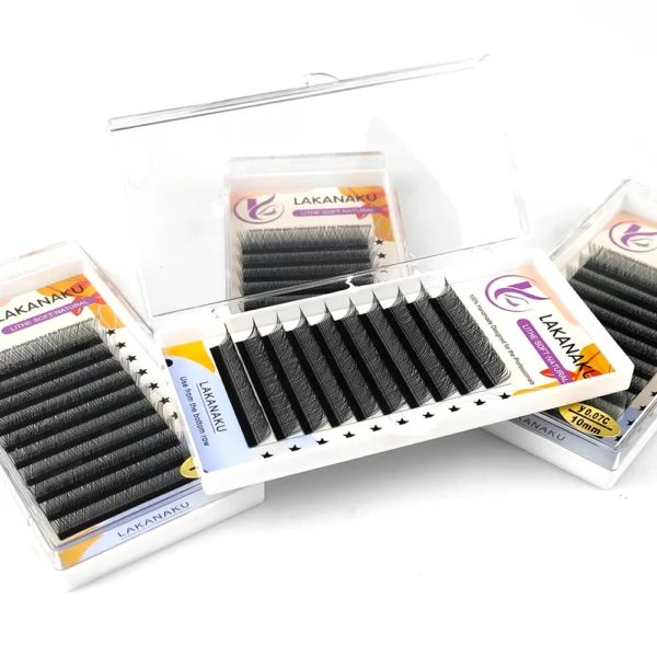 LAKANAKU Cilios YY Eyelashes Extensions 10Pcs/Set C D DD Brazilian 2D YY Lashes Natural Soft Premade Fans Faux Cilios - Image 3