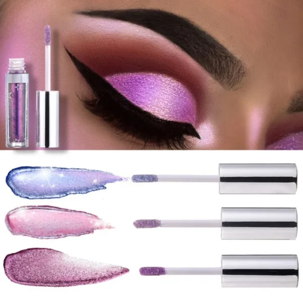 Liquid Glitter Eyeshadow Eye Liner Pen Metallic Diamond Shiny Eyeshadow Shimmer Pigmented Long lasting Cosmetic Makeup - Image 3