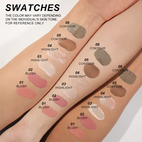 Multifunctional Liquid Blush Face Contour Highlight Eye Shadow Stick durable waterproof silky all-in-one creamy texture - Image 5