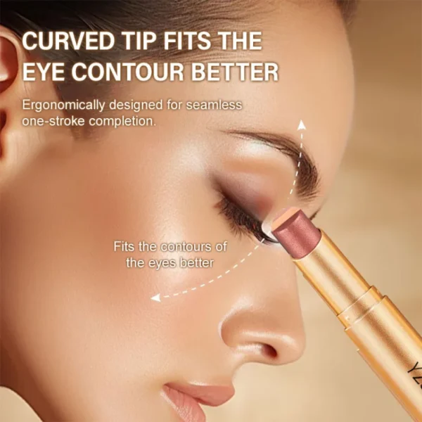 3-in-1 Eyeshadow Stick with Shimmer Tone, Waterproof Sweatproof Long-Lasting Eye Shadow Pencil for Blending and Vibrant Color - Image 3