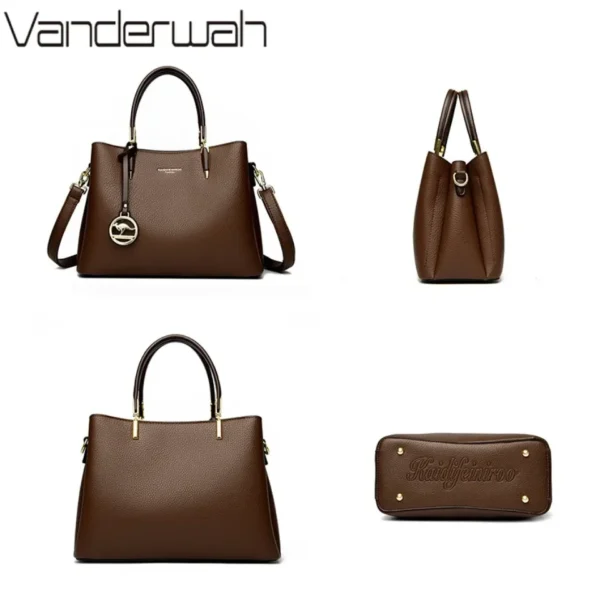 VANDERWAH Luxury Women's Handbags High Quality Soft Leather Shoulder Crossbody Bags Ladies Casual Tote Bag Purse Fashion Sac - Image 5
