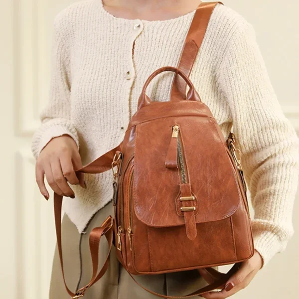 Women Leather Backpacks Vintage Shoulder Bag Female Backpack Ladies Travel Backpack Mochila School Bags for Girls Bagpack