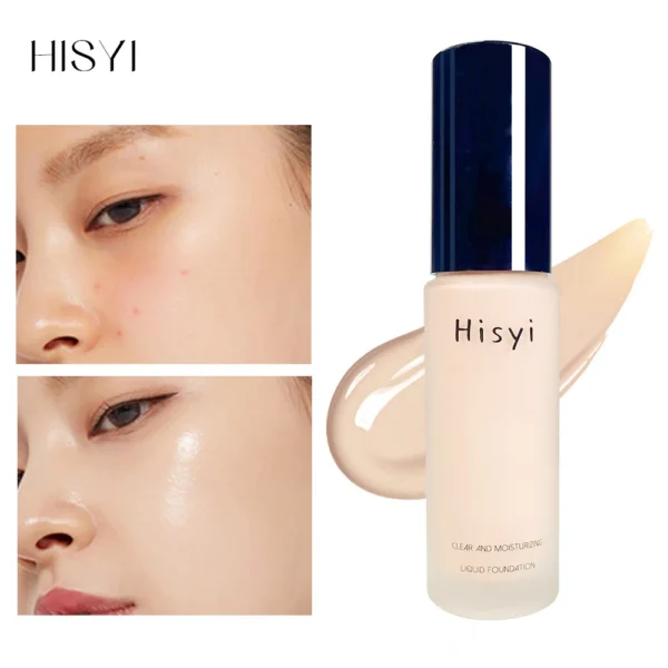 Liquid foundation naturally covers flaws without sticking powder, plain face cream, transparent foundation, conceals blemishes - Image 6