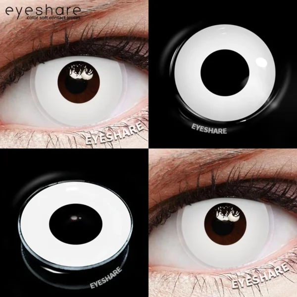 EYESHARE 1pair Halloween Colored Contact Lenses Cosplay White Crazy Contact Lenses Anime Red Eye Lenses Blue Makeup Contact Lens - Image 5