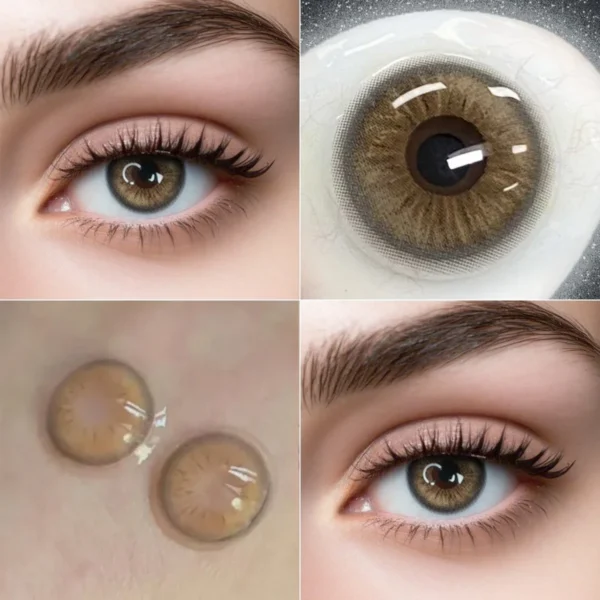 VISUASHOW Color Contact Lenses Prescription Eyes Beauty Pupils Nature 2Pcs High Quality Fashion Lens Brown Blue Contact Cosmetic - Image 2