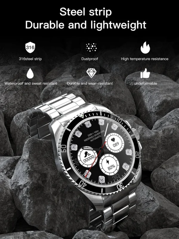 For Rolex New Smart Watch Men Compass GPS Track SmartWatch Amoled Always Displays Temperature Clock BT Call Smartwatch+BOX 2024 - Image 4