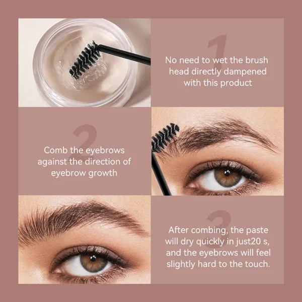 1pcs 3D Eyebrow Styling Cream Makeup Long Lasting Natural Quick-drying Wild Brow Pomade Setting Gel Wax Eyebrow Cosmetics - Image 5