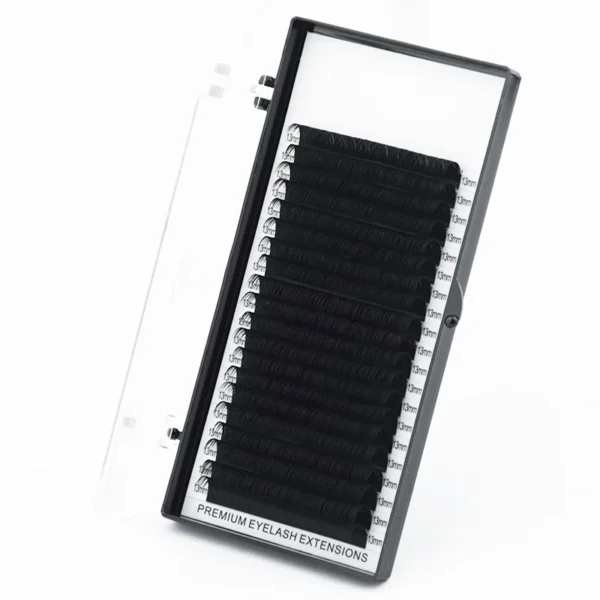H&L SINCE 1990 20Rows Eyelash Extensions Supplies Individual Lashes Premium Silk Volume Classic Lash Soft Matte Darker Black - Image 6