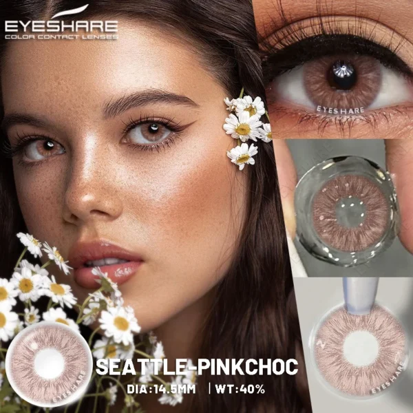 EYESHARE Color Contacts for Eyes 1Pair Blue Eye Contacts Gray Pupils Brown Lenses Green Eye Contact Lenses Beauty Makeup Yearly - Image 4