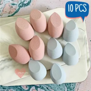 10 PCS Makeup Sponge Set Cosmetics Powder Puff Female Blender Make Up Instrument Foundation Wholesale Women Beautiful Face Tools
