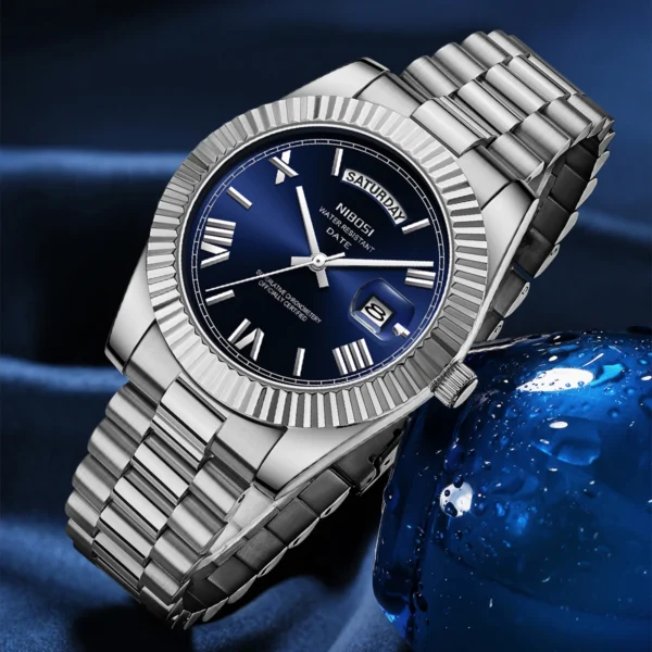 NIBOSI Mens Fashion Business Sports Quartz Watch 30M Waterproof Luxury Classic Calendar Creative Clock Mens Wristwatch Reloj - Image 3