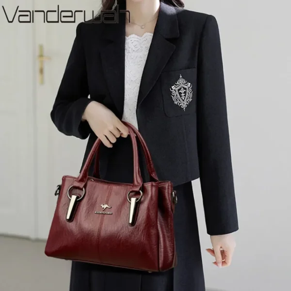 High-quality Soft Leather Luxury Handbags Women Bags Designer High-capacity Ladies Crossbody Hand Bags for Women 2024 Sac A Main - Image 2