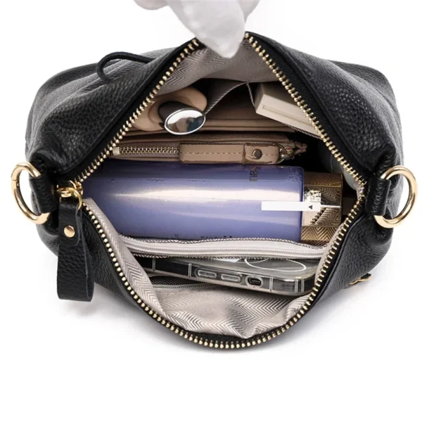 High Quality Genuine Leather Women Tote Bag Luxury Soft Cowhide Ladies Shoulder Crossbody Bags 2024 Fashion Female Messenger Sac - Image 6