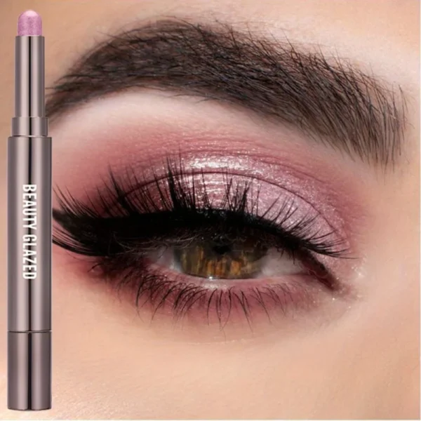BEAUTY GLAZED 10 Colors Eyeshadow Stick Long-lasting Waterproof Eyeshadow Pen with Double Head Brush Matte and Shimmer Shade - Image 5
