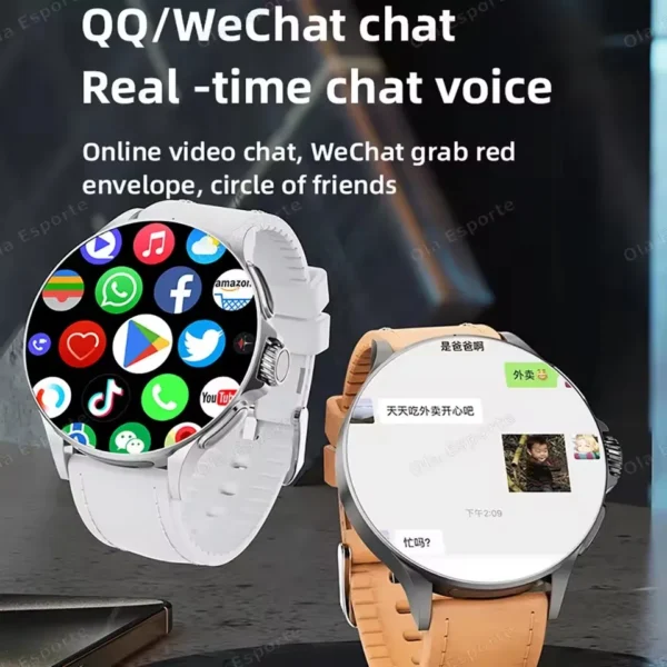 2025 New GT200 Smart Watch Men Women AMOLED Display 4G+32G GPS HD Camera Video Call NFC 4G SIM Card Smartwatch For Xiaomi Huawei - Image 5