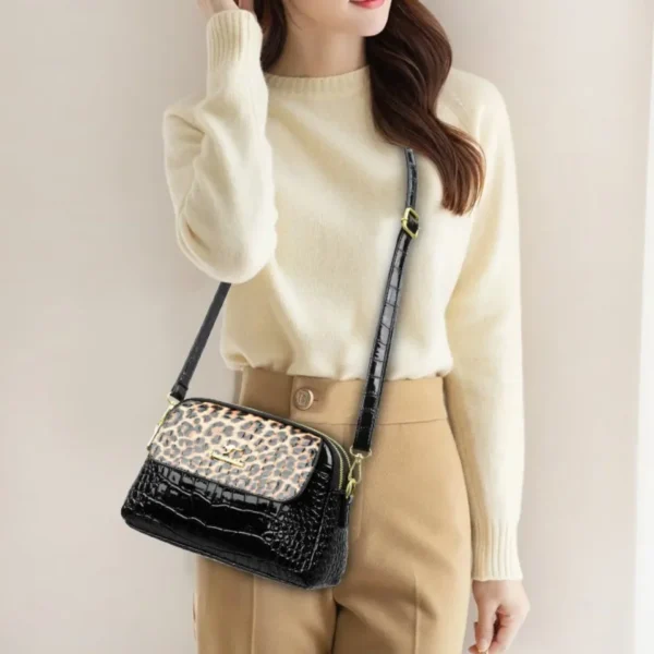Fashion Shoulder Bags For Women Luxury Leopard Design High Quality Leather Crossbody Bag Ladies Messenger Purse Commuting Sac - Image 2