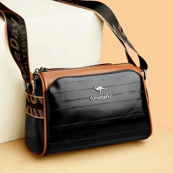 High Quality Soft Leather Shoulder Bags For Women Luxury Designer Black Purses Crossbody Bag Ladies Messenger Commute Sac A Main