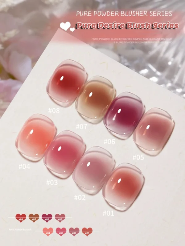 MIANEL 1-24pcs 12ML Pure Desire Blush Jelly Gel Nail Polish Whitening Ice-clear Nude Nail Polish Pink Nails Summer Nails - Image 4