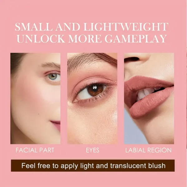 6-color blush palette, natural-toned eye shadow palette, and matte blush palette. Light and breathable, suitable for cheek and e - Image 5
