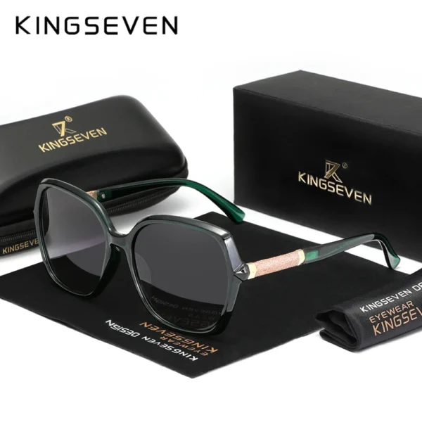 KINGSEVEN Designer Fashion Women Sunglass Polarized Anti-UV400 Butterfly Large Frame Glasses for Lady Shopping Vacation - Image 3