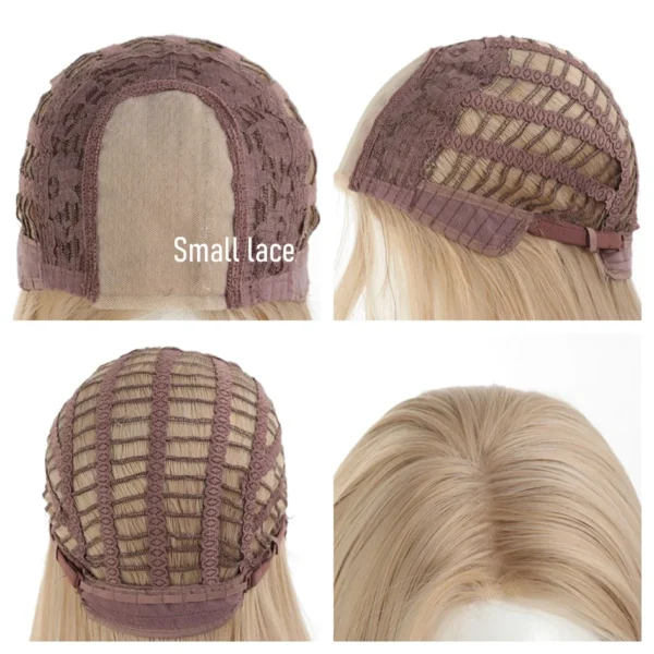 Synthetic wig linen long straight hair with bangs long curly hair ponytail extensions dirty braids Halloween Christmas gifts - Image 6