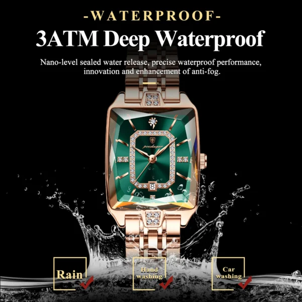POEDAGAR Luxury Watch For Woman Waterproof Calendar High Quality Ladies Watch Stainless Steel Quartz Women's Watches Elegant+Box - Image 3