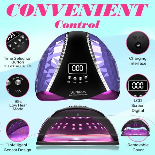 DianaBeauty UV LED Nail Lamp 66LEDs Nail Dryer with Auto Motion Sensor Professional UV Light Cabin for Nail Polish Manicure Lamp - Image 5