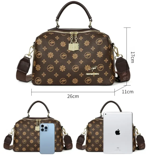 Genuine Luxury Women Handbags and Purses Brand Designer Crossbody Bags High Quality Printed Leather Shoulder Messenger Bag Totes - Image 5