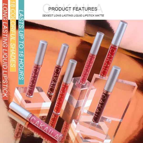18 Color Lipstick Matte Non-stick Cup Waterproof Lip Gloss - Image 4