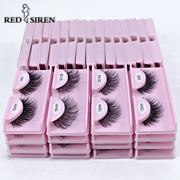 10/30/50/100 Pairs Wholesale False Eyelashes Ntural Look Faux Mink Lashes Fluffy Wispy Fake Lashes Suppliers
