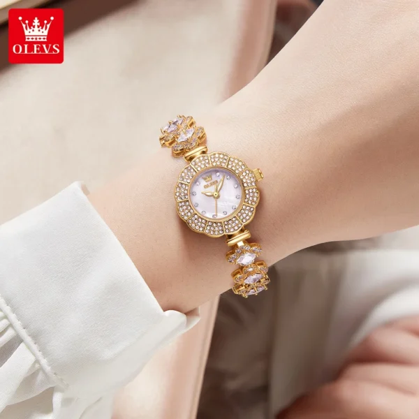 Q OLEVS 9813 brand watch fashion hot selling women's waterproof watch women's watch - Image 3
