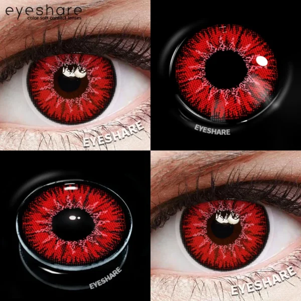 EYESHARE 1pair Halloween Colored Contact Lenses Cosplay White Crazy Contact Lenses Anime Red Eye Lenses Blue Makeup Contact Lens - Image 2