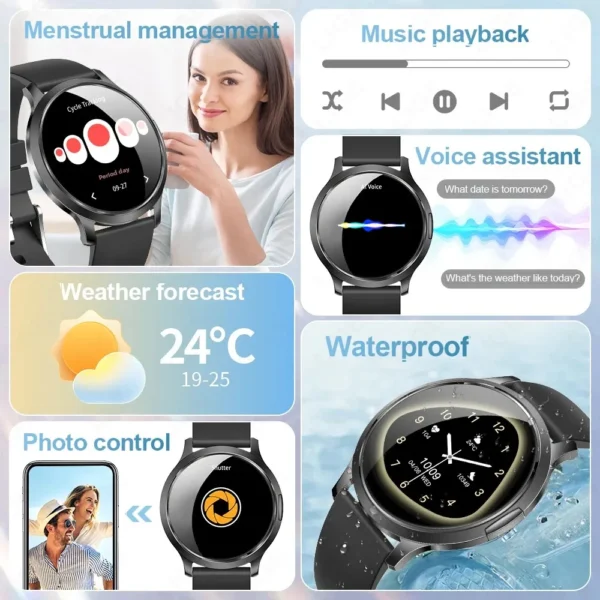LIGE Smart Watch Women 1.32"AMOLED Smartwatch Ultra-Clear Screen Fitness Tracker Health Watches Men Waterproof Reloj Inteligente - Image 6