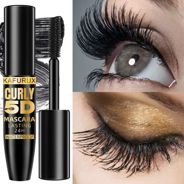 5D Black Waterproof Mascara Lengthens Eyelashes Extension Thick Silk Fiber Mascara Female Makeup Eye Cosmetics Tools for Gifts - Image 6