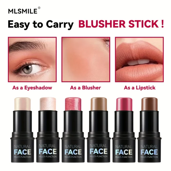 Cream Contour Sticks,Shades with Highlighter & Bronzer & Blush, Non-greasy and Water-resistant Face Contouring Pen - Image 5