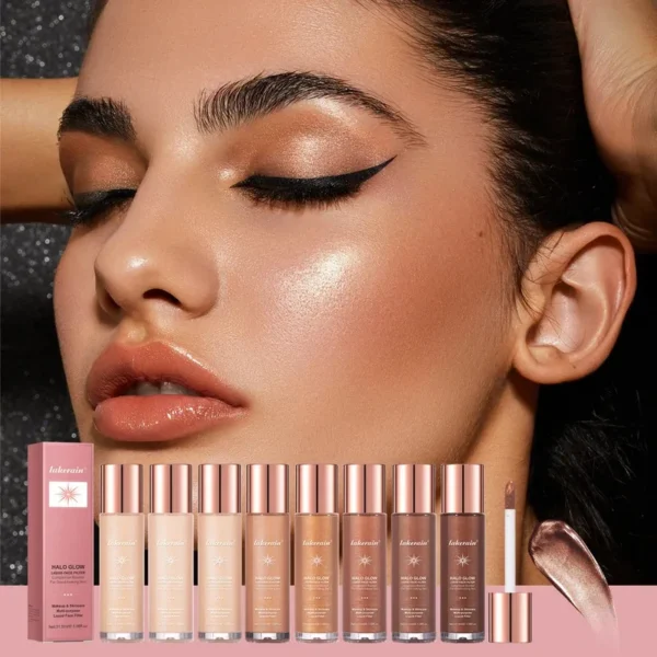 Halo Filter Liquid Highlighter Face Contouring Pearlescent Makeup Brightener Bronzer Glow Body Contour Shimmer - Image 5