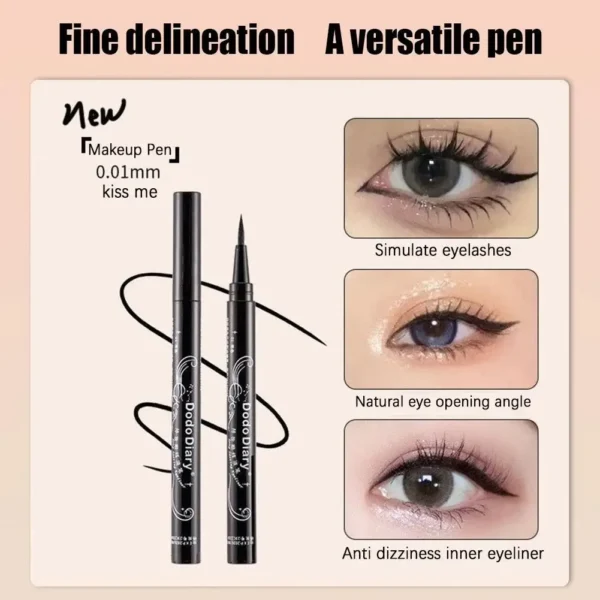 1//3PCS Waterproof Ultra-thin Liquid Eyeliner Quick Dry Smooth Eye Liner Makeup Long-lasting Non-fading Eyelash Pen Cosmetics