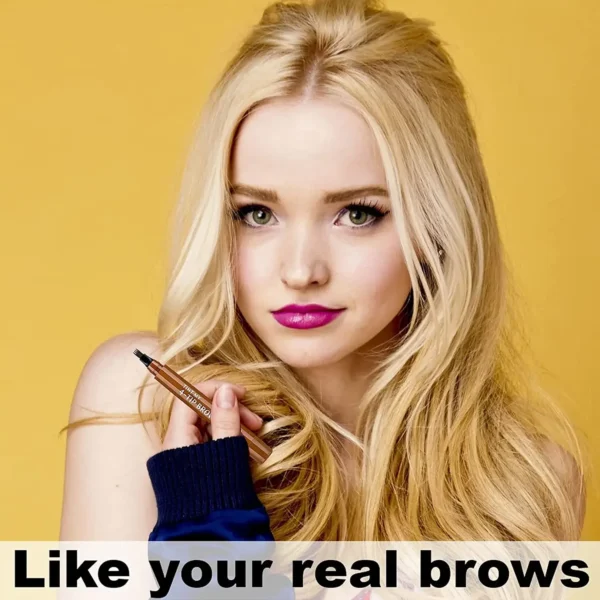 4 Fork Eyebrow Pencil Natural Waterproof Anti-sweat Lasting Liquid Does Not Faint Dye Extremely Fine Eyebrow Pencil Makeup Tool - Image 3