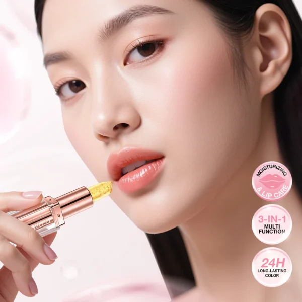 O.TWO.O Color Changing Lipstick 3-in-1 Lip Blam Transferproof Long Lasting Non-Sticky Moisturizing Glossy Shine Lip Gloss Makeup - Image 2