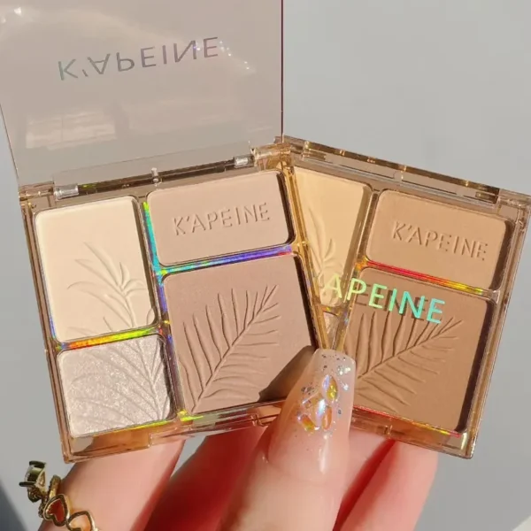4 Colors Matte Highlighter Bronzers Palette Face Shading Grooming Powder Long-Lasting Makeup Face Contouring Shadow Cosmetics - Image 4