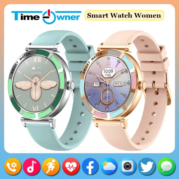 Time Owner Smart Watch 2025 Woman Bluetooth Call Watch Health Monitoring AI Voice Exercise Fitness Tracker Ladies smartwatch