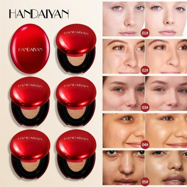 Air Cushion Foundation Light Natural Moisturizing Concealer Whitening Oil-control Women Base Long-lasting Makeup Korean Cosmetic - Image 2