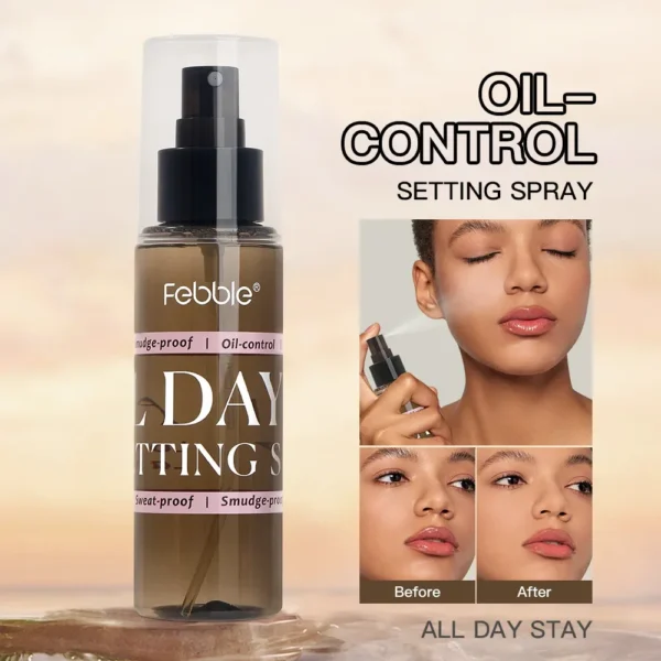 FEBBLE Setting Spray Waterproof Sweatproof & Long-Lasting Moisturizing Oil-Control & Hydrating Makeup Fixer - Image 4