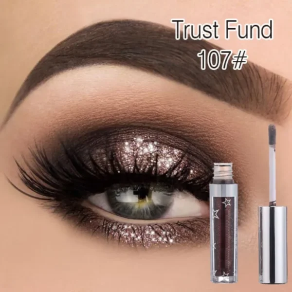 Liquid Glitter Eyeshadow Eye Liner Pen Metallic Diamond Shiny Eyeshadow Shimmer Pigmented Long lasting Cosmetic Makeup - Image 2