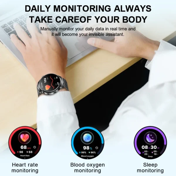 Smart Watch Built-in Bluetooth Earbuds 2 in 1 TWS Headset Smartwatch Heart Rate Sleep Monitor Music Player Watch Fitness Tracker - Image 5