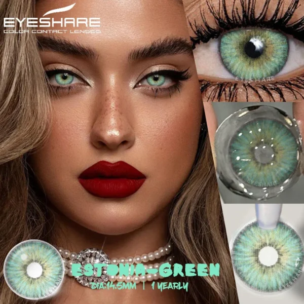 EYESHARE 1 Pair Color Contact Lenses for Eyes Gray Contact Lenses Eyes Blue Eye Lens Black Contacts Yearly Cosmetic Green Lenses - Image 3