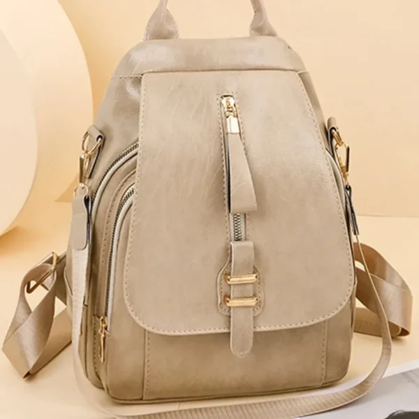 Women Leather Backpacks Vintage Shoulder Bag Female Backpack Ladies Travel Backpack Mochila School Bags for Girls Bagpack - Image 2