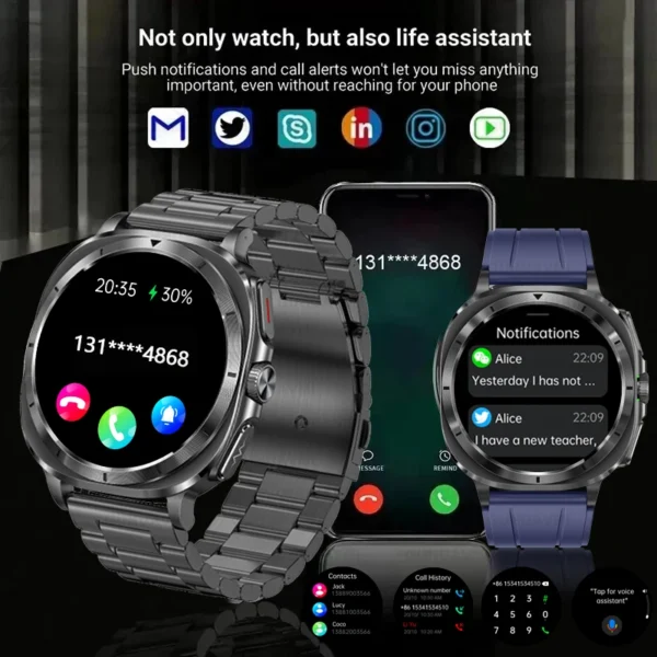 2025 New For Samsung Galaxy Watch 7 Blood Lipids Uric Acid Smart Watch Men Body Analysis ECG+PPG Bluetooth Call NFC Smartwatches - Image 5